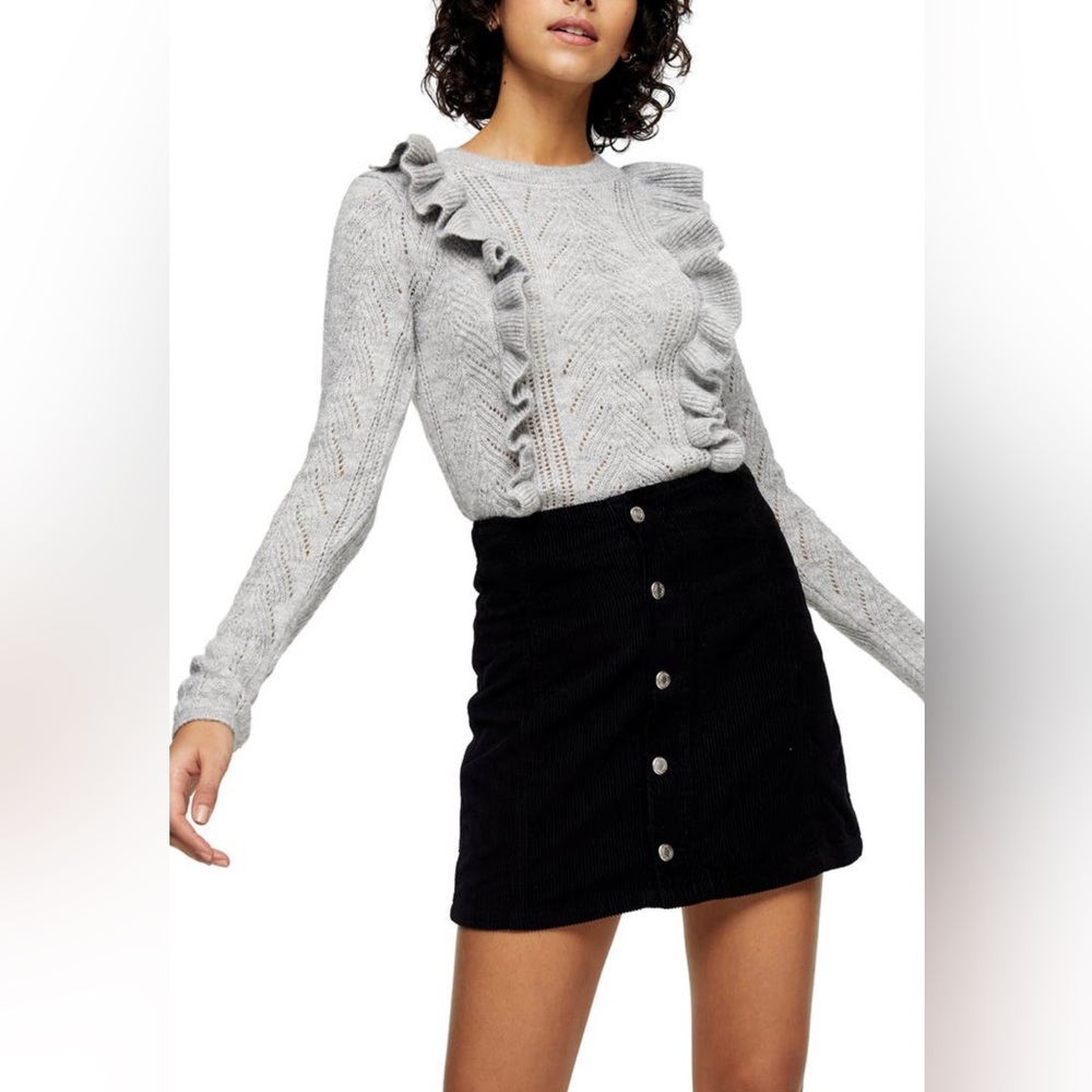 Topshop Size M Ruffle Sweater